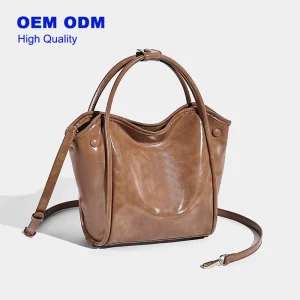OEM ODM Custom Handbag Fashion Designer Handbags Shoulder Bags High Quality PU Leather Vintage Bags for Women