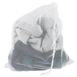 OEM ODM Vintage Portable Mesh Laundry Bag with Drawstring Custom Logo Eco Friendly and Reusable