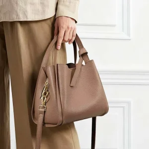 OEM Women’s Genuine Leather Tote Bag Cowhide Top Layer Elegant Crossbody Shoulder Bag With Polyester Lining Single Strap