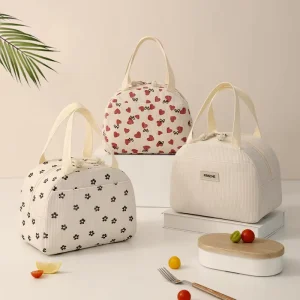 Oxford Cloth Semi-round Portable Lunch Bag for Students and Office Use Model RH2469