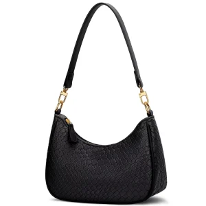 PU Braided Shoulder Bag for Women Leather Woven Crossbody Bag Custom Ladies Bag