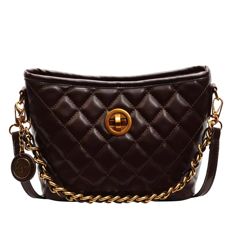 PU Frame Fashion Cross-Body Chain Strap Bag with Zipper Closure Waterproof Capacity for Women’s Daily Use