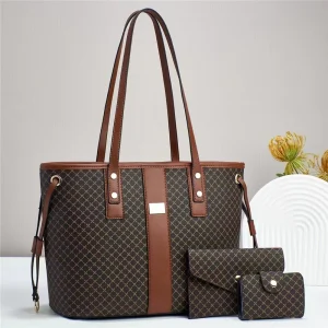 PU Leather 3 Pieces Crossbody Bags Set Ladies Shoulder Bags Luxury Designer Women’s Handbags With a Wallet