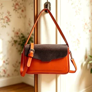 PU Leather Crossbody Shoulder Bags Ladies Letter Pattern Zipper Closure Single Strap Polyester