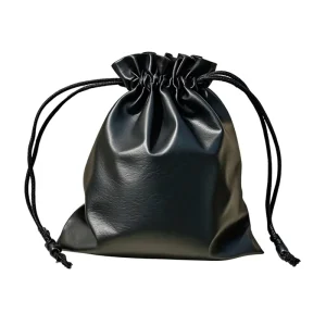 PU Leather Drawstring Jewelry Pouch Soft Leather Customizable Gift Packaging Bag 8*10 cm for Necklace Storage