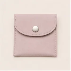 PU Leather Envelope Jewelry Bag with Secure Closure for Small Gift Packaging