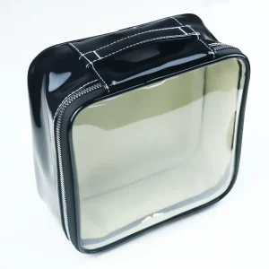 PU Zipper Travel Organizer Bag Custom Size Logo Clear Makeup Bag Women Waterproof Toiletry Cosmetic Bag Personalized