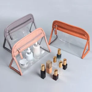 PVC Cosmetic Bag Custom logo clear Makeup Bags for Women Cosmetic Bag Portable Fashion Clear Makeup Bag
