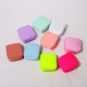 Personalized Cosmetic Bags Cute Girls Makeup Waterproof Nylon Pouch Cosmetic Girl Beauty Bag Can Be Customized Neon Make up Bag