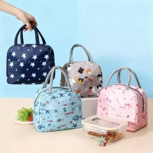 Personalized Lightweight Portable Lunch Bags Outdoor Picnic Cooler Lunch Bag Sublimation Lunch Bag