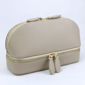 Personalized Modern Portable Cosmetic Bag Pu Leather Women Travel Makeup Jewelry Organizer Case
