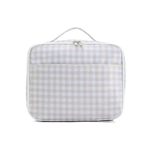 Personalized Nylon Waterproof Gingham Pouch Bag Custom Travel Lunch Bag
