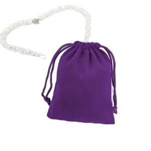 Personalized Velvet Drawstring Pouch Custom Logo Fabric Gift Bag for Jewelry Cosmetic Packaging Party Favors