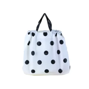 Plastic Shopping Bag with Drawstring HDPE Frosted Package Bags for Snack Takeaway Bread Packaging