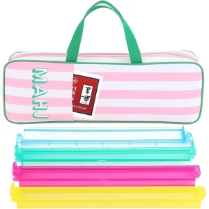 Plush Mahjong Storage Bag Portable Travel Multi functional Stowable Large Capacity Unisex Handbag