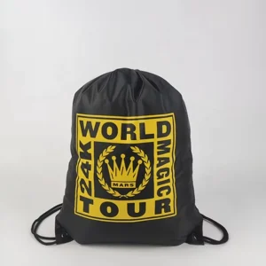 Polyester Draw String Bag for Party Black Backpack Drawstring Cotton Bag Large Recycled Nylon Fabric Drawstring Bags