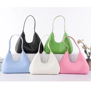 Popular Middle Size Women’s High End Street Fashion PU Zipper Closure Bag New Versatile Shoulder Underarm Tote Suitable