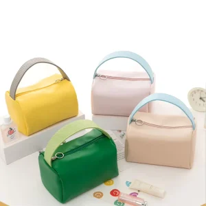 Portable Cosmetic Bag Large Capacity Candy Color Travel Toiletry Bag Cute Cosmetic Storage Makeup Bags