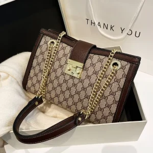 Portable Crossbody Tote Shopping Bag Designer Women’s Luxury Handbag Small Square Chain Armpit Bag Luxury Women Shoulder Bag