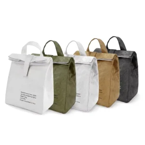 Portable Durable Custom Logo Print Thermal Kraft Cooler Insulated Paper Tyvek Lunch Bag
