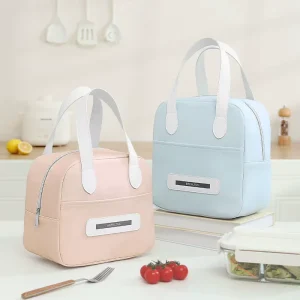 Portable Insulated Lunch Cooler Bag Letter Waterproof Eco Friendly Fashion Casual Style for Students Office Daily Outdoor Picnic