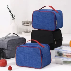 Portable Lunch Bag for Women and Children School Thermal Handbag Food Insulated Pouch Lunch Cooler Bags