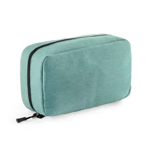 Portable Oxford Cosmetic Travel Bag with Zipper Closure Cable Organizer Makeup Bag
