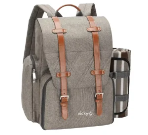 Portable Picnic Bag Camping Backpack Outdoor Camping Lunch Picnic Insulated 4 Persons Picnic Backpack
