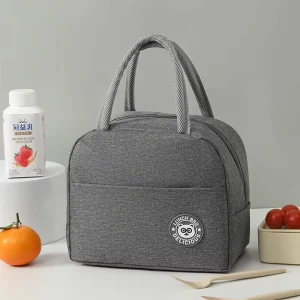 Portable Polyester Insulated Lunch Bag Girls Females Kids Tote School Bento Dinner Picnic Food Storage Outdoor Use Cooler Pack