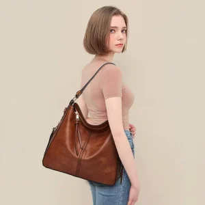 Portable Waterproof Custom Pu Leather Crossbody Hobo Tote Lady Hand Bags Shoulder Handbags for Women