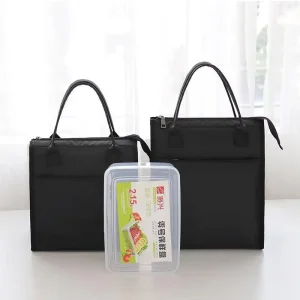 Portable Waterproof Lunch Bags Office Food Cooler Handbag Child Bento Thermal Pouch Outdoor Picnic Stylish Lunch Cooler Bags