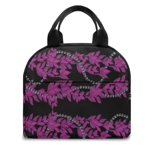 Print on Demand Hawaii Lei Culture Insulated Kids Lunch Bag Custom Portable School Storage Bag Suitable for Office Workers
