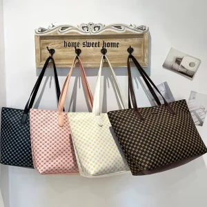 Printed Fashion Tote Bag Handbag New Style Women’s Casual Mommy Korean Large Capacity Shoulder Bag Zipper Polyester