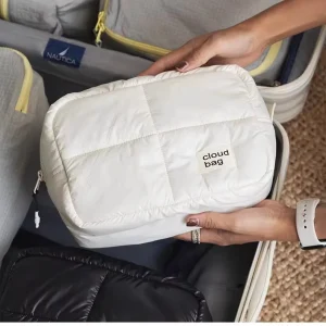 Professional Makeup Bag Supplier Tycoon White Black Cosmetic Storage Pouch Waterproof Toiletry Organizer Bag for Travel