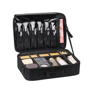 Professional Makeup Brushes Organizer Travel Cosmetic Case Artist Makeup Bag