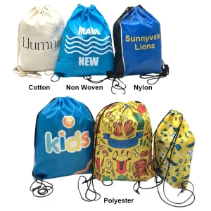 Promotional Bags Non Woven Drawstring Backpack Cotton Canvas Shopping Bags Polyester Nylon Draw String Bag Light Backpack