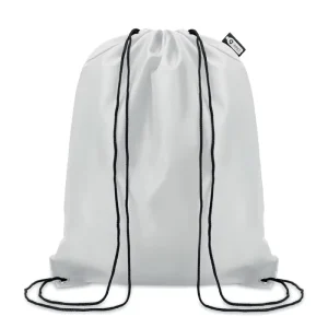 Promotional Custom Logo Waterproof Classic Drawstring Bag 190T RPET PP Strings Eco-friendly Made Recycled Plastic Bottles for
