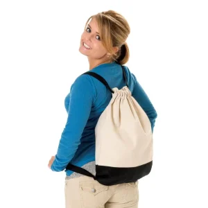 Promotional Eco Friendly Length Can Be Customized Small Rope Tote Pure Cotton Canvas Drawstring Bag