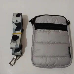 Puffer Crossbody Phone Bag Zipper Closure Quilt Fabric Mini Mobile Pouch Custom Logo Shoulder Strap All Seasons