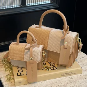 Purses and Handbags Trending Fashion Contrast Color Crossbody Ladies Hand Bag Cute Mommy and Me Shoulder Bag for Women