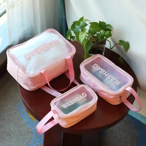 Pvc Cosmetic Bag Plastic Transparent Makeup Bags Women Travel Organizer Large Capacity Packaging Bags