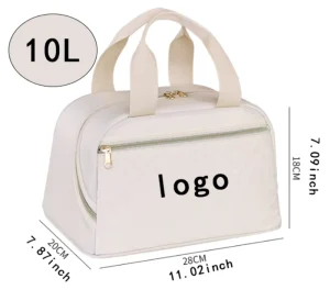 Quality Lady Reusable Lunch Bag Student Office Tote Eco Friendly Insulated Composite Fabric Portable Bento Bag