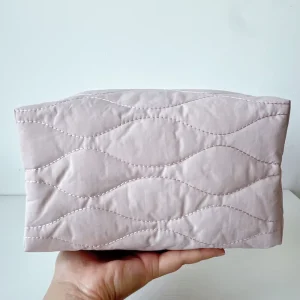 Quilted Soft Makeup Bag Custom Cosmetic Bag Case Beauty Bag Organizer Customized Cosmetic Pouch Large Make up Pouch Organizer