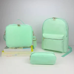 RTS Girl Boys Back to School Pink Bookbag 3 PCS Lunch Picnic Pencil Case Back Pack Kids Backpack Bags Set Bag of School