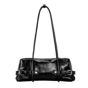 RTS Luxury Design Dumpling Bun Soft Leather Spicy Girl Underarm Motorcycle Bag Retro Y2K Single Shoulder Large Capacity Handbag