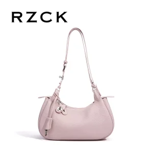 RZCK Custom Logo High Quality Ladies Handbags Fashion Genuine Leather Crossbody Bag Simple Design Women Shoulder Bags
