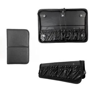 Ready Stock Custom Logo PU Leather Makeup Brush Storage Bag Large Capacity Holds 40 Cosmetic Brushes Portable Travel Case