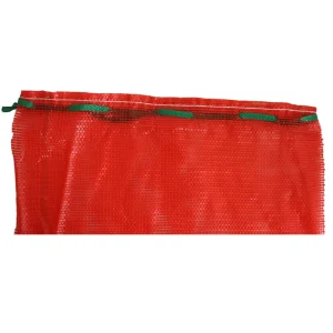 Recyclable PP Mesh Bag with Embossed Pattern and Drawstring for Packaging Potatoes Onions Eggs and Vegetables