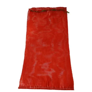 Recyclable PP Mesh Bag with Embossing and Drawstring for Potato Onion Egg Vegetable Packaging