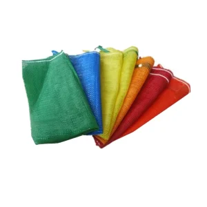 Red Small PP Security Drawstring Mesh Bag for Vegetables Seafood Grapes
